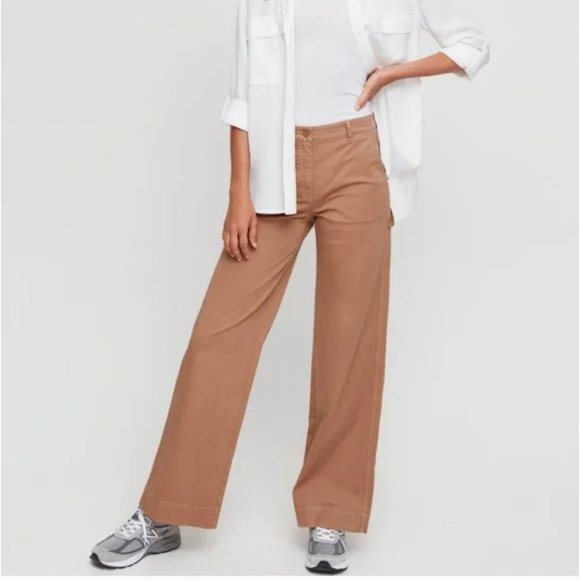 Aritzia The Group Babaton Olympia Tan Wide Leg Pant - Picture 1 of 9